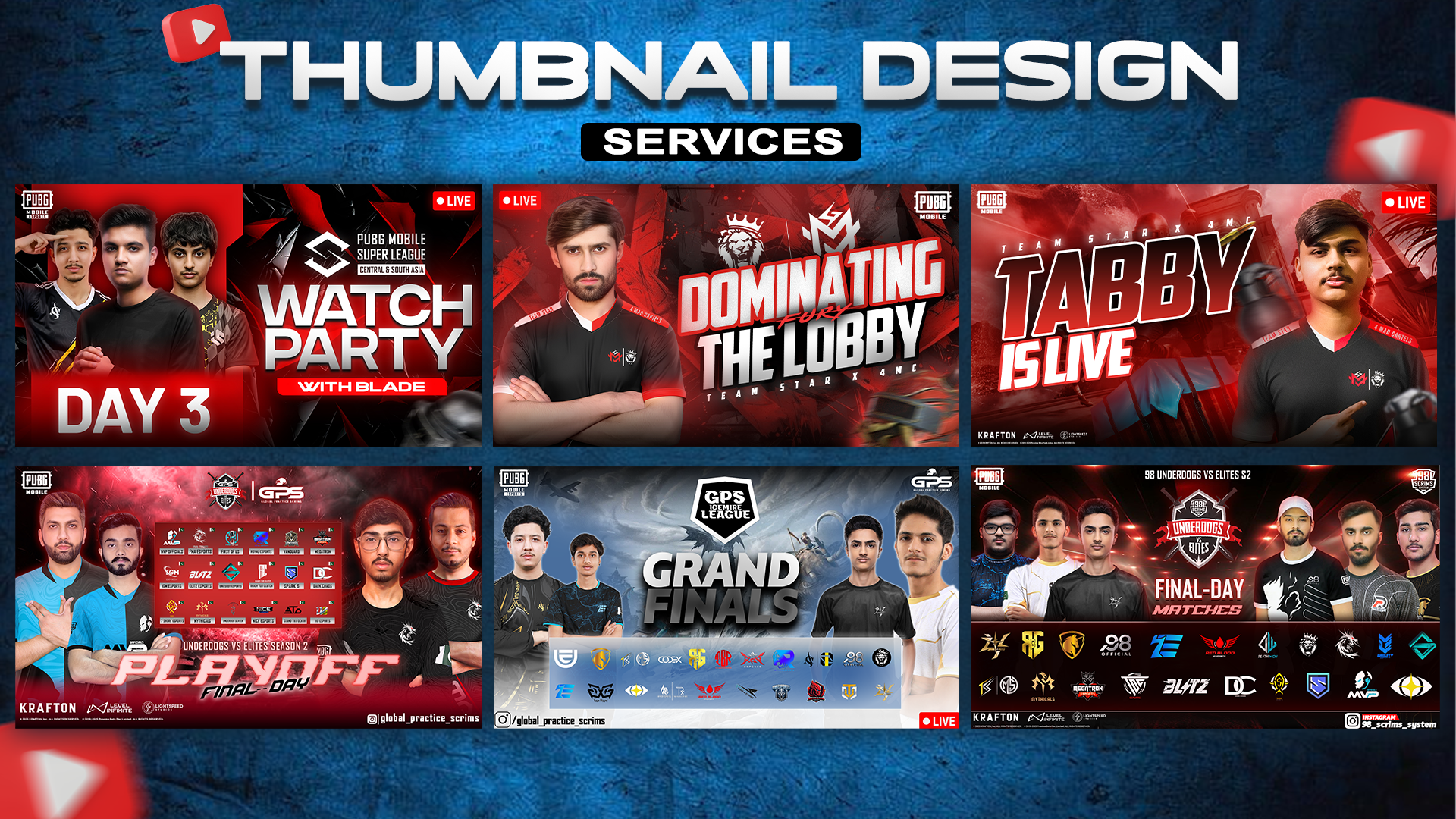 Custom Esports & Gaming Thumbnails for Your Channel